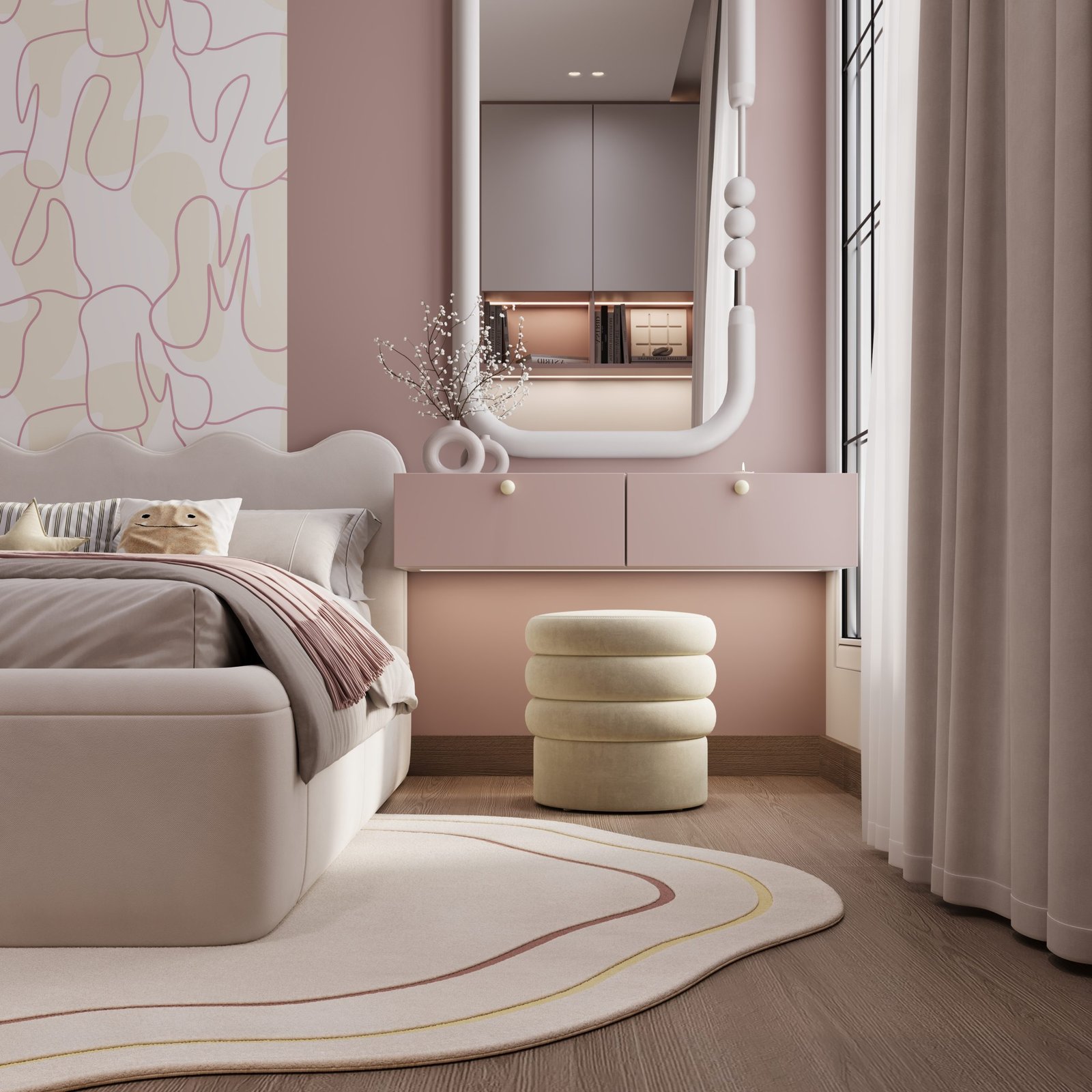 girl bedroom- Green 6 Sera Interior Design Egypt