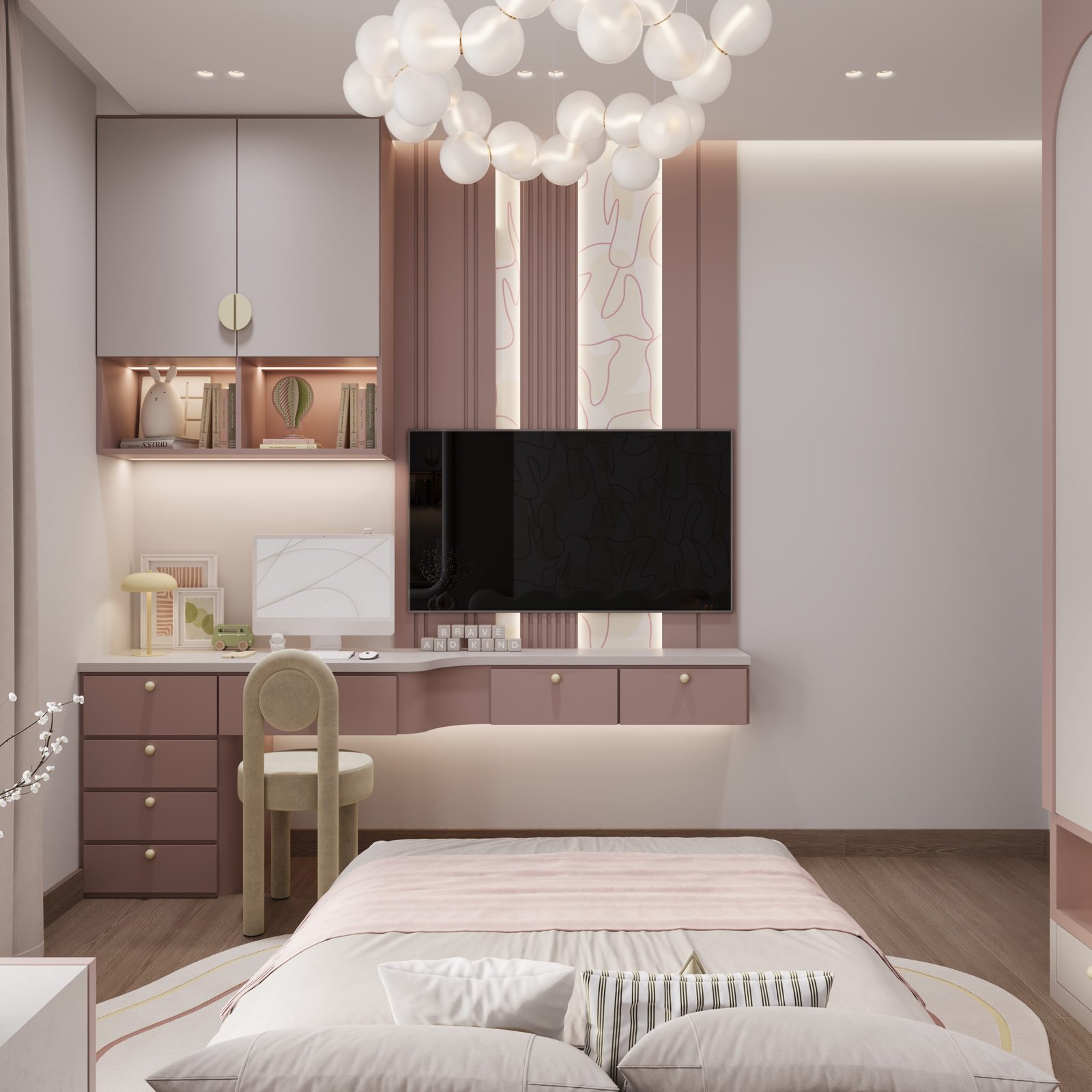 girl bedroom- Green 6 Sera Interior Design Egypt